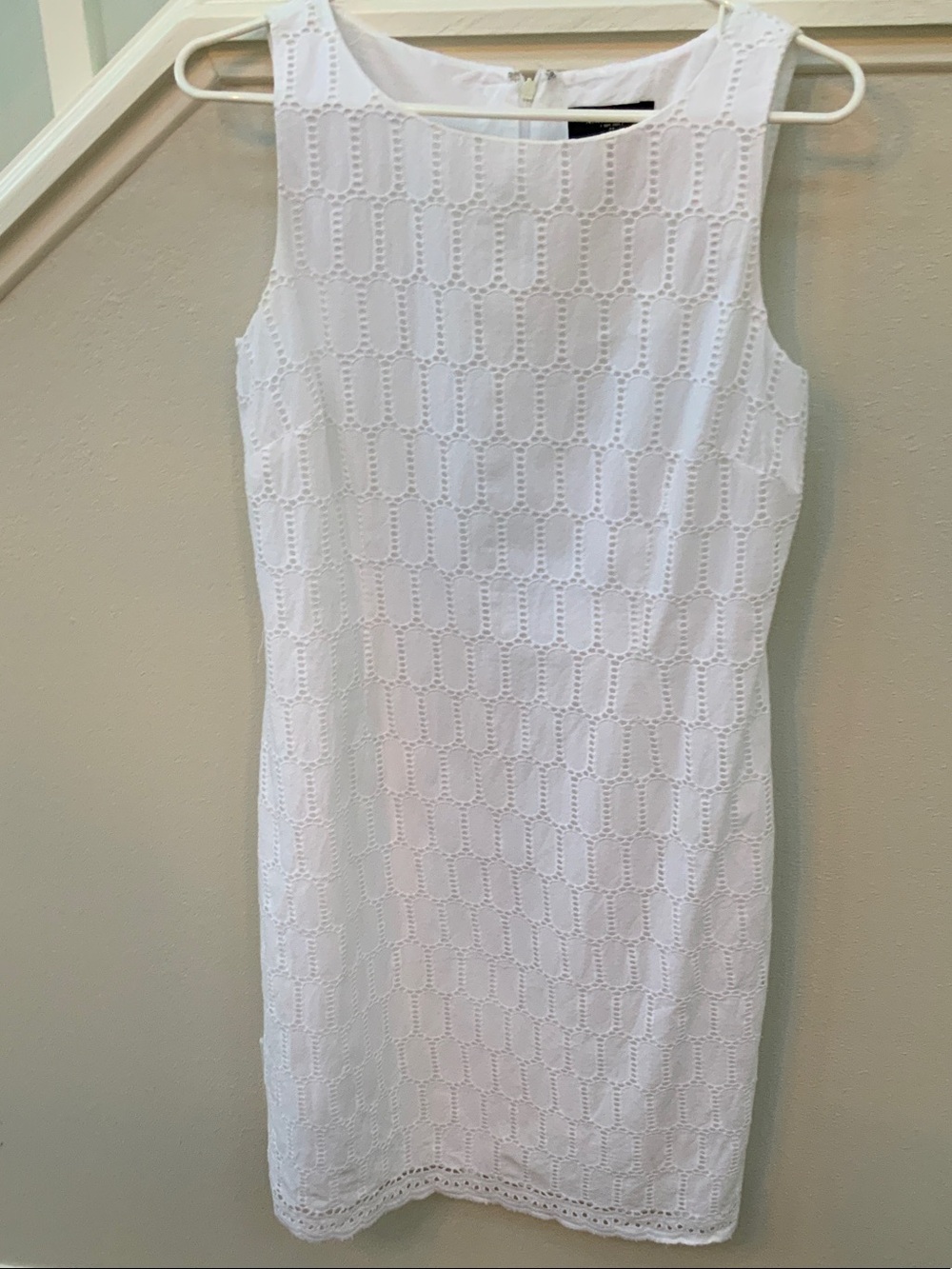 Ann Taylor White Eyelet Shift Top